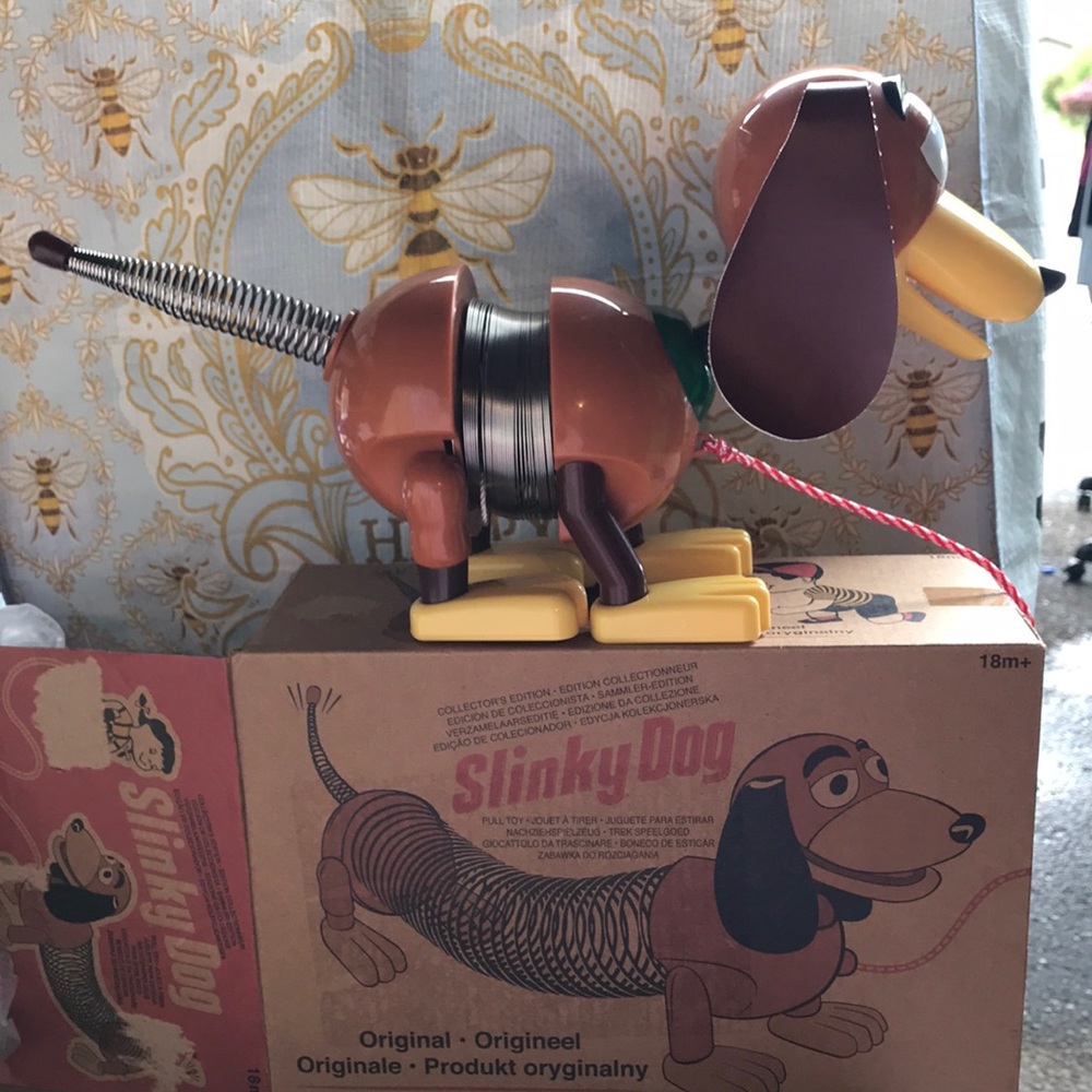 Original Slinky Dog Pull Toy in Brown and Yellow